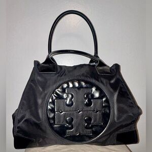 Tory Burch Ella Tote, Large Size. Patent Leather and Nylon
